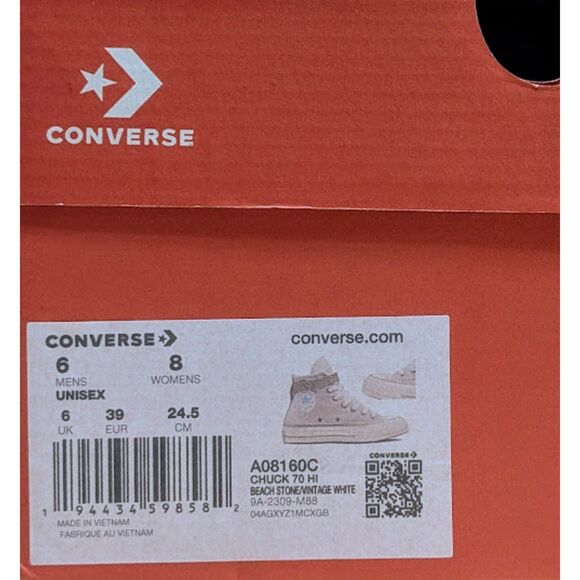 Converse Chuck 70 Cat Inspired Velvet High Top Unisex Sneakers W8 M6 NIB - Picture 12 of 14